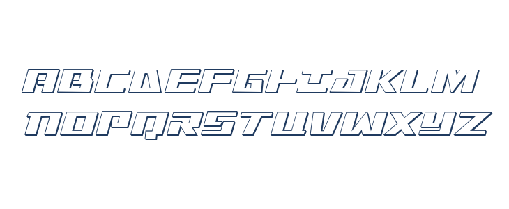 Yamato Class 3D Italic Uppercase