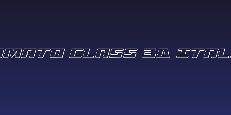 Yamato Class 3D Italic Social Header
