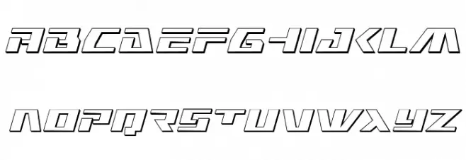 Yamato Class 3D Italic फ़ॉन्ट लोअरकेस