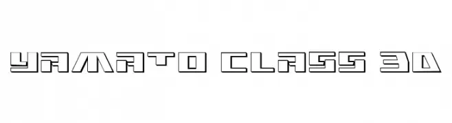 Yamato Class 3D Font