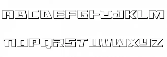 Yamato Class 3D Font UPPERCASE