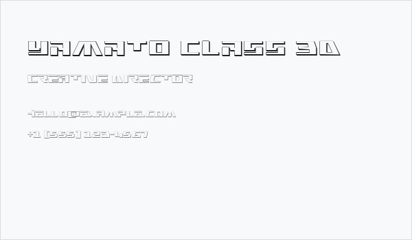 Yamato Class 3D Business Card