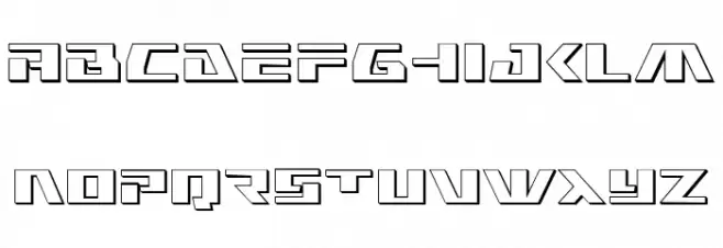 Yamato Class 3D Font LOWERCASE