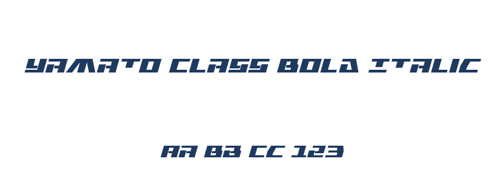 Yamato Class Bold Italic Font Preview