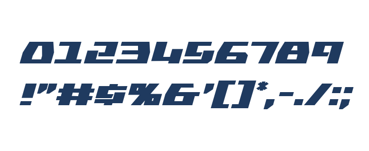 Yamato Class Bold Italic Other Characters