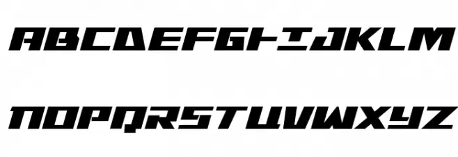 Yamato Class Bold Italic Caratteri MAIUSCOLE