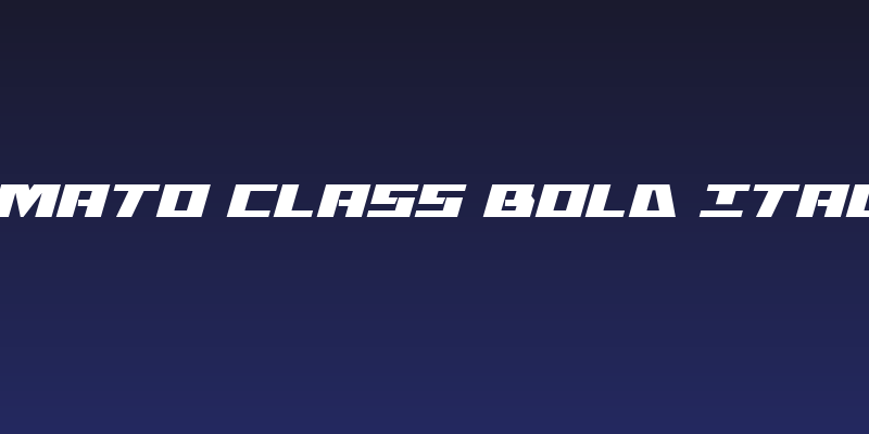 Yamato Class Bold Italic Social Header