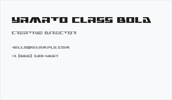 Yamato Class Bold Business Card