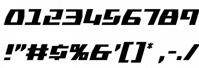 Yamato Class Condensed Italic Caratteri ALTRI CARATTERI