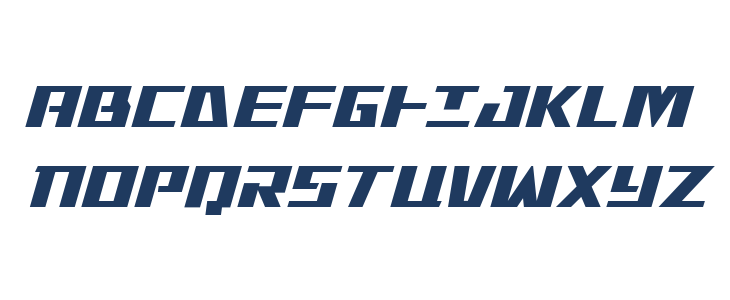 Yamato Class Condensed Italic Uppercase