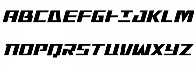 Yamato Class Condensed Italic Caratteri MAIUSCOLE