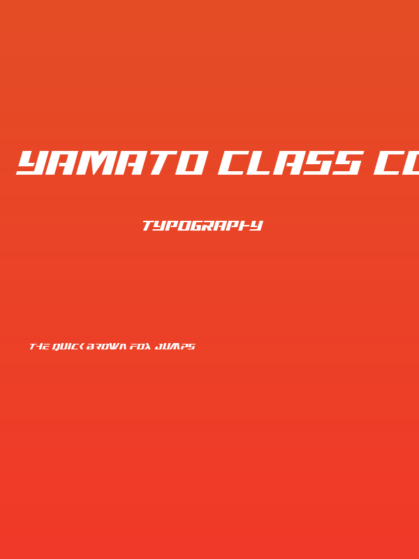 Yamato Class Condensed Italic Poster
