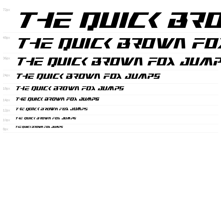 Yamato Class Condensed Italic Waterfall