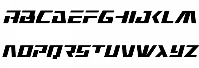 Yamato Class Condensed Italic Caratteri MINUSCOLO