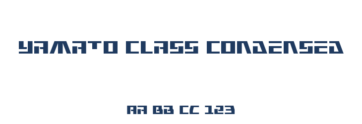 Yamato Class Condensed Font Preview