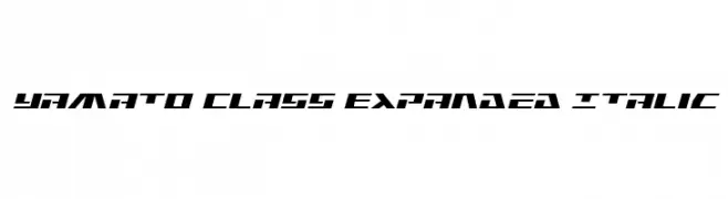 Yamato Class Expanded Italic Скачать бесплатные шрифты