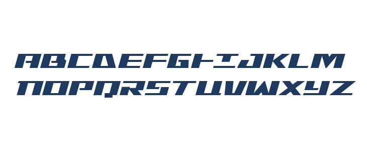 Yamato Class Expanded Italic Uppercase