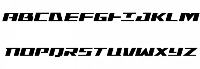 Yamato Class Expanded Italic फ़ॉन्ट अपरकेस