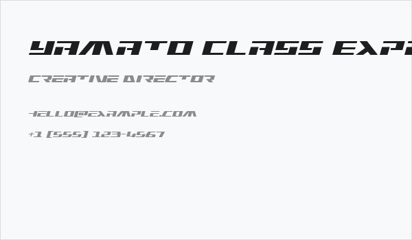 Yamato Class Expanded Italic Business Card