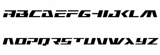 Yamato Class Expanded Italic फ़ॉन्ट लोअरकेस