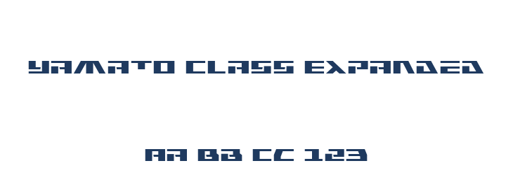 Yamato Class Expanded Font Preview