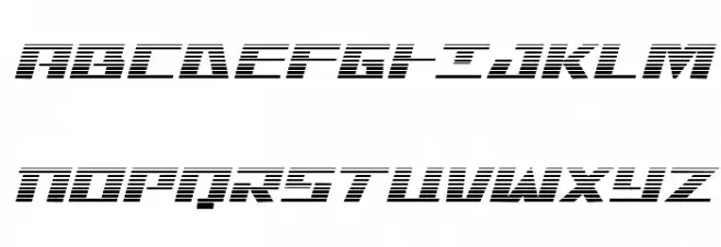 Yamato Class Gradient Italic फ़ॉन्ट अपरकेस
