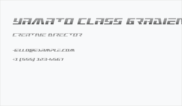Yamato Class Gradient Italic Business Card