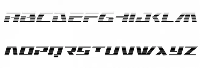 Yamato Class Gradient Italic फ़ॉन्ट लोअरकेस