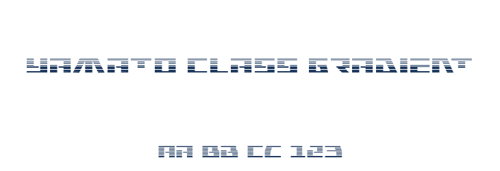 Yamato Class Gradient Font Preview