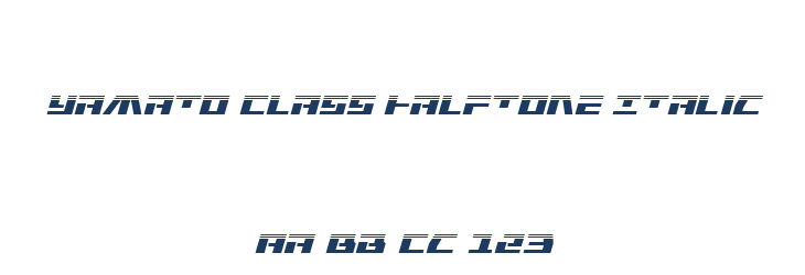 Yamato Class Halftone Italic Font Preview