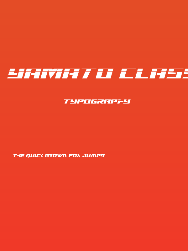 Yamato Class Halftone Italic Poster