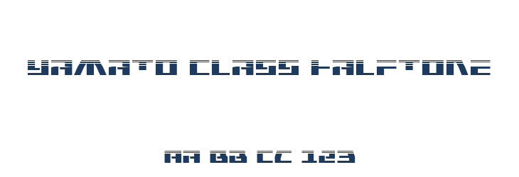 Yamato Class Halftone Font Preview