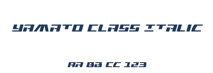 Yamato Class Italic Font Preview