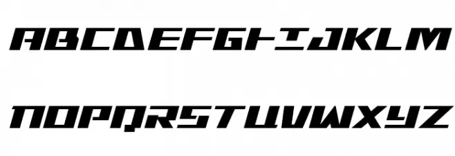 Yamato Class Italic Font UPPERCASE