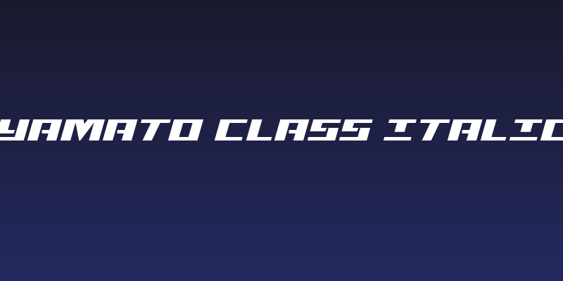 Yamato Class Italic Social Header