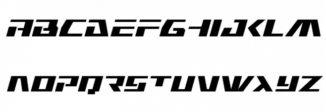 Yamato Class Italic Font LOWERCASE