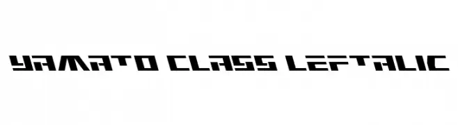 Yamato Class Leftalic Скачать бесплатные шрифты