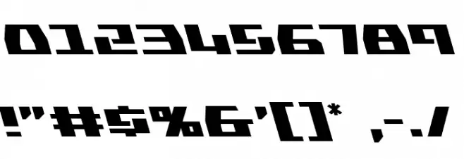 Yamato Class Leftalic Шрифта ДРУГИЕ символов