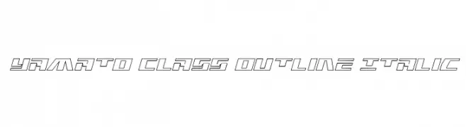 Yamato Class Outline Italic Скачать бесплатные шрифты