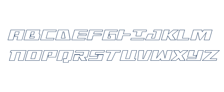 Yamato Class Outline Italic Uppercase