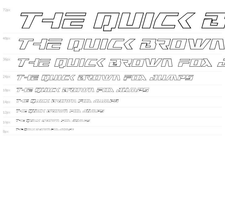 Yamato Class Outline Italic Waterfall