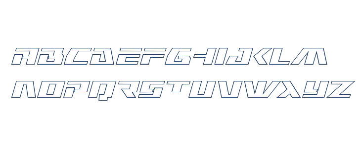 Yamato Class Outline Italic Lowercase