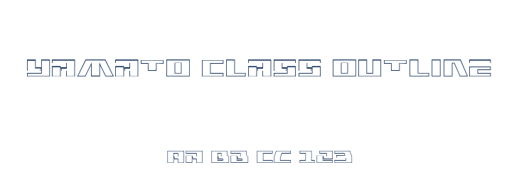 Yamato Class Outline Font Preview