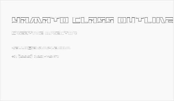 Yamato Class Outline Business Card