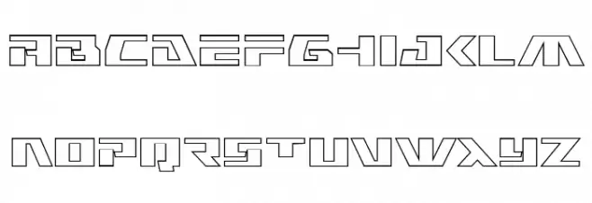 Yamato Class Outline Font LOWERCASE