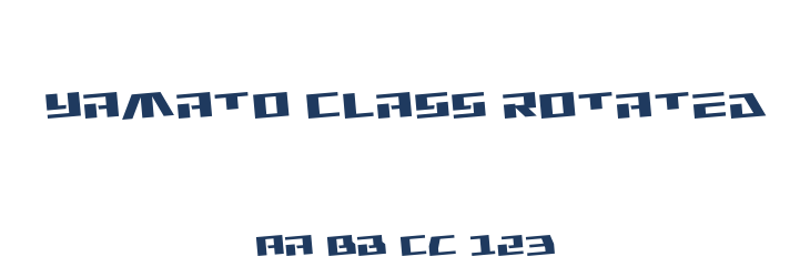 Yamato Class Rotated Font Preview