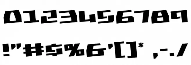 Yamato Class Rotated Caratteri ALTRI CARATTERI