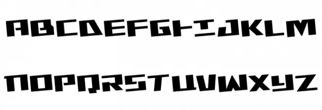 Yamato Class Rotated Caratteri MAIUSCOLE