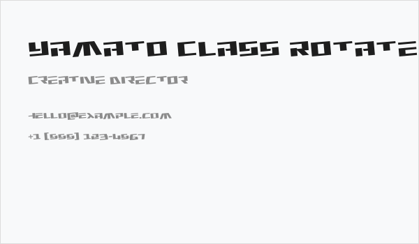 Yamato Class Rotated Business Card