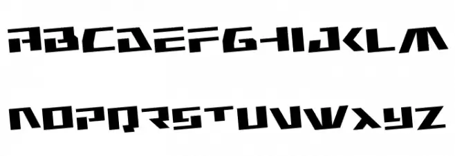 Yamato Class Rotated Caratteri MINUSCOLO